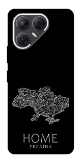 Чехол на TECNO Pova 7 Ukraine black map фото 1 из 1