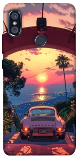 Чехол на Xiaomi Redmi Note 5 Pro / Note 5 (AI Dual Camera) Porsche at sunset фото 1 из 1