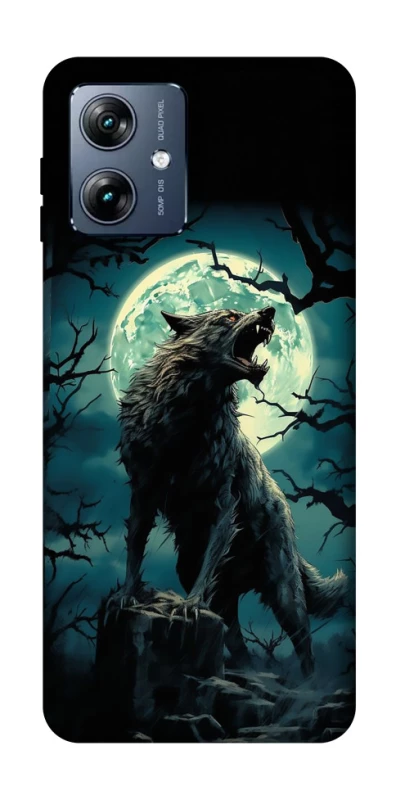Чехол на Motorola Moto G54 Power Волк под луной фото 1 из 1