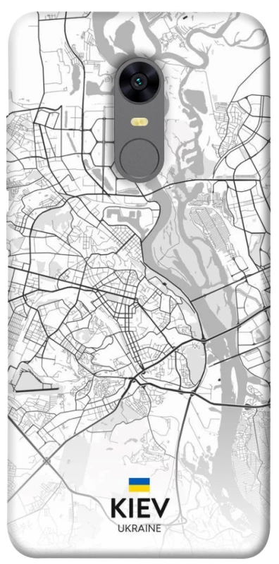 Чохол на Xiaomi Redmi 5 Plus / Redmi Note 5 (Single Camera) Kiev white map фото 1 з 1