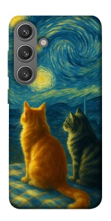 Чехол на Samsung Galaxy S24 Cats under the stars фото 1 из 1