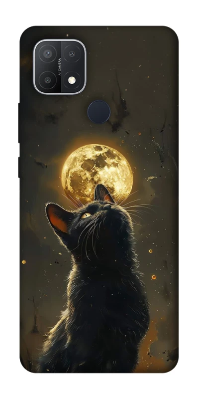 Чехол на Oppo A15s / A15 Кот под луной v2 фото 1 из 1