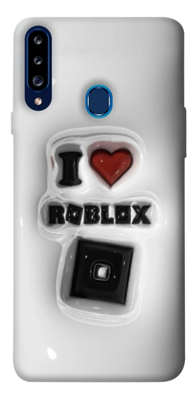 Чохол на Samsung Galaxy A20s I love Roblox фото 1 з 1