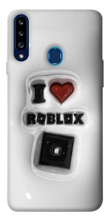 Чохол на Samsung Galaxy A20s I love Roblox фото 1 з 1