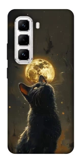 Чехол на Infinix Hot 50 Pro Кот под луной v2 фото 1 из 1