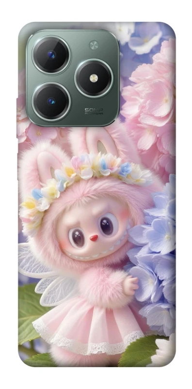 Чохол на Realme C61 Labubu & Flowers ver.1 фото 1 з 1