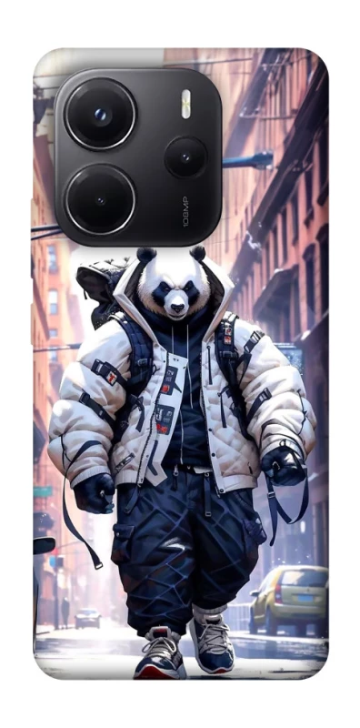 Чехол на Xiaomi Redmi Note 14 5G Панда курьер фото 1 из 1