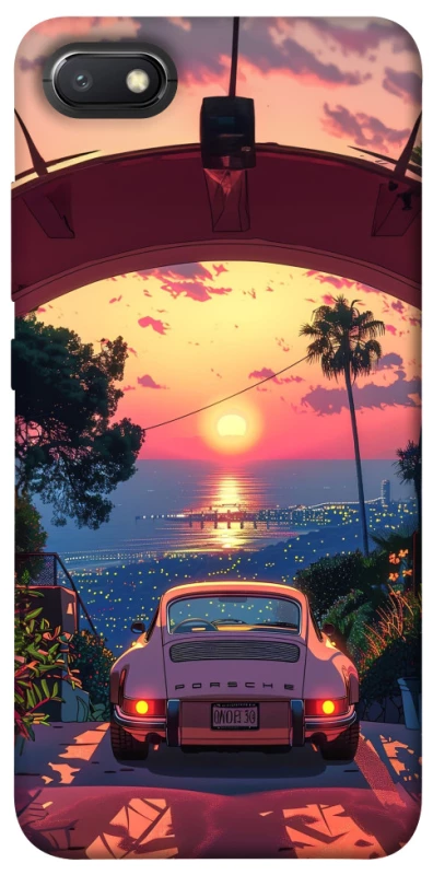 Чехол на Xiaomi Redmi 6A Porsche at sunset фото 1 из 1
