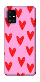 Чехол на Samsung Galaxy A51 5G Red hearts 2 фото 1 из 1