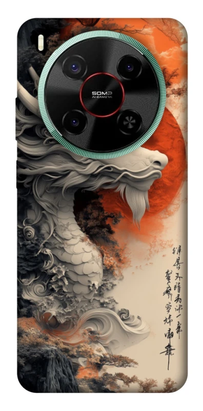 Чехол на ZTE Nubia V70 Max white dragon фото 1 из 1