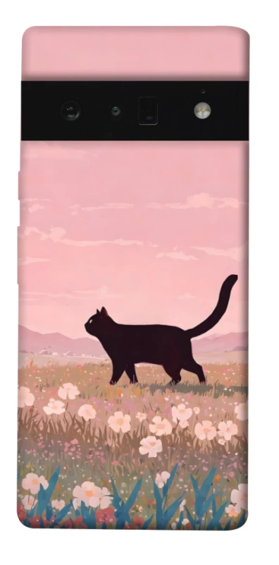 Чехол на Google Pixel 6 Pro cat on a field фото 1 из 1