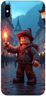 Чохол на Apple iPhone XS Max (6.5") Roblox Fire Logo Blue Flames фото 1 з 1