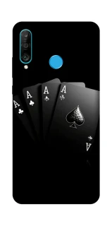 Чехол на Huawei P30 lite Black Cards фото 1 из 1