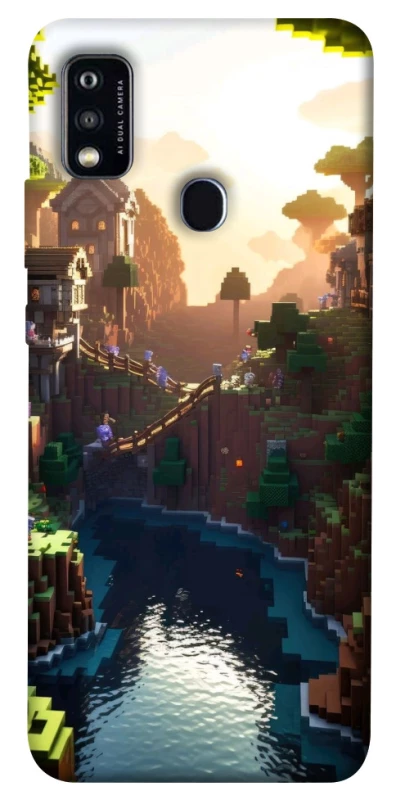 Чохол на ZTE Blade A51 Minecraft sunset фото 1 з 1