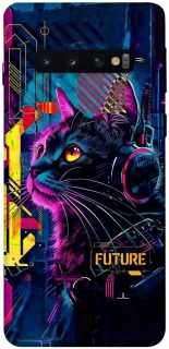 Чохол на Samsung Galaxy S10 Cyber Cat v2 фото 1 з 1