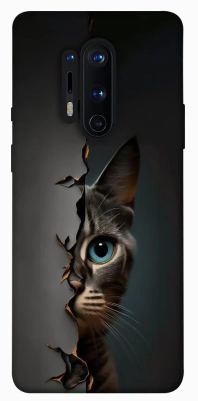 Чохол на OnePlus 8 Pro Кіт-підглядач v2 фото 1 з 1