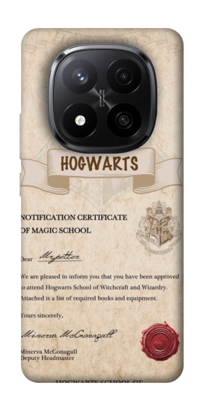 Чехол на Xiaomi Redmi Note 14 Pro+ 5G The Hogwarts acceptance letter фото 1 из 1