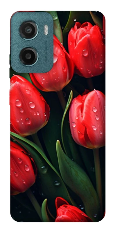Чохол на Motorola Moto G06 Червоні тюльпани фото 1 Чохол на Motorola Moto G06 Червоні тюльпани фото 1 з 1