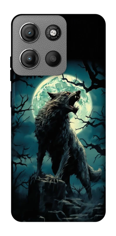 Чехол на Motorola Moto G15 Power Волк под луной фото 1 из 1