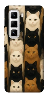 Чехол на Infinix Hot 50 Pro Colorful Cat Collage фото 1 Чехол на Infinix Hot 50 Pro Colorful Cat Collage фото 1 из 1
