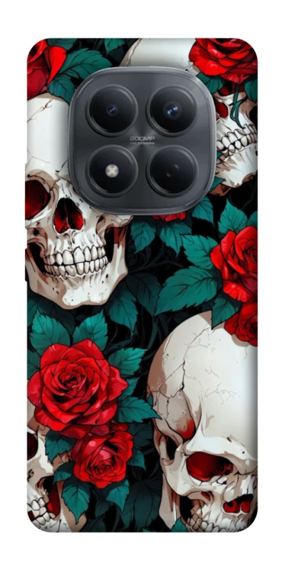 Чохол на Xiaomi Redmi Note 15 Pro 4G skull and rose фото 1 з 1