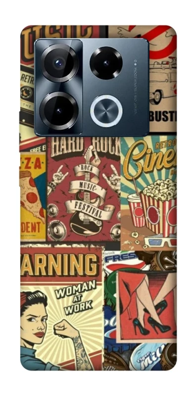 Чехол на Infinix Note 40 Pro 4G Retro collage ver.2 фото 1 из 1