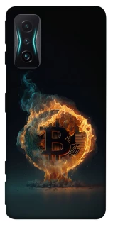 Чохол на Xiaomi Redmi K50 Gaming Fire Bitcoin фото 1 з 1