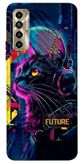 Чехол на TECNO Camon 17P Cyber Cat v2 фото 1 из 1