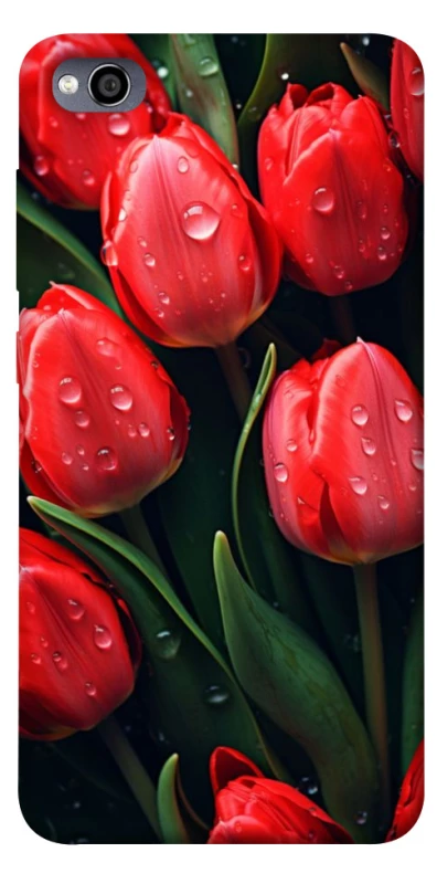 Чохол на Xiaomi Redmi 4a Червоні тюльпани фото 1 з 1