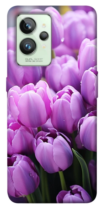 Чехол на Realme GT2 Фиолетовые тюльпаны фото 1 из 1