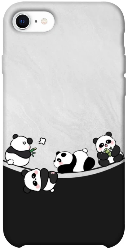 Чохол на Apple iPhone SE (2020) Four pandas фото 1 з 1
