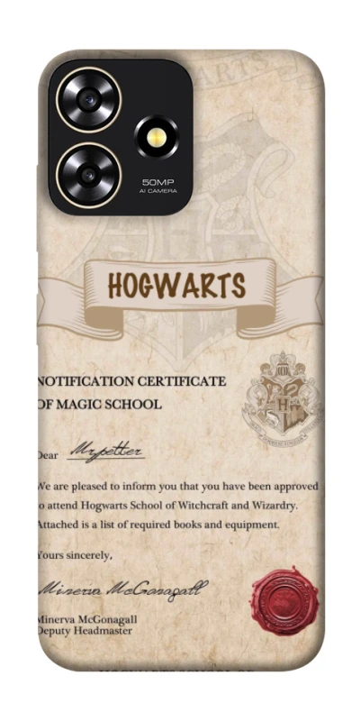 Чехол на ZTE Blade A73 4G The Hogwarts acceptance letter фото 1 из 1