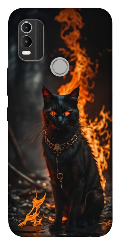 Чохол на Nokia C21 Plus Вогняний кіт фото 1 з 1