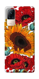 Чохол на Xiaomi Civi 6 Соняшники та маки фото 1 з 1