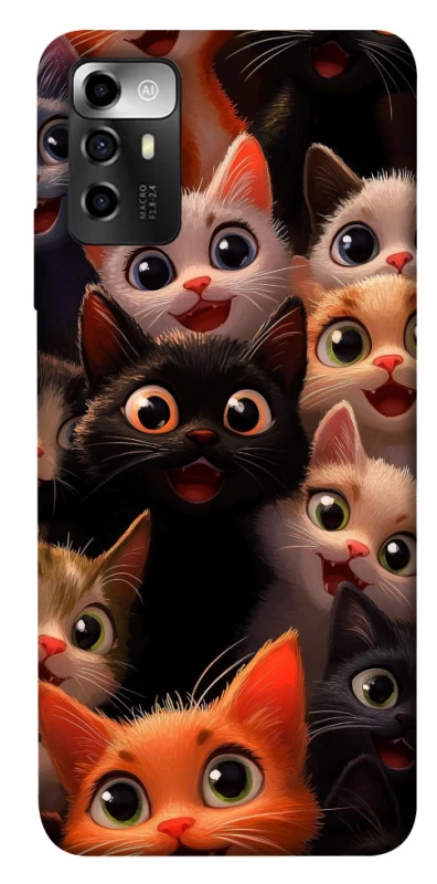 Чохол на ZTE Blade V40 Vita happy cats фото 1 з 1