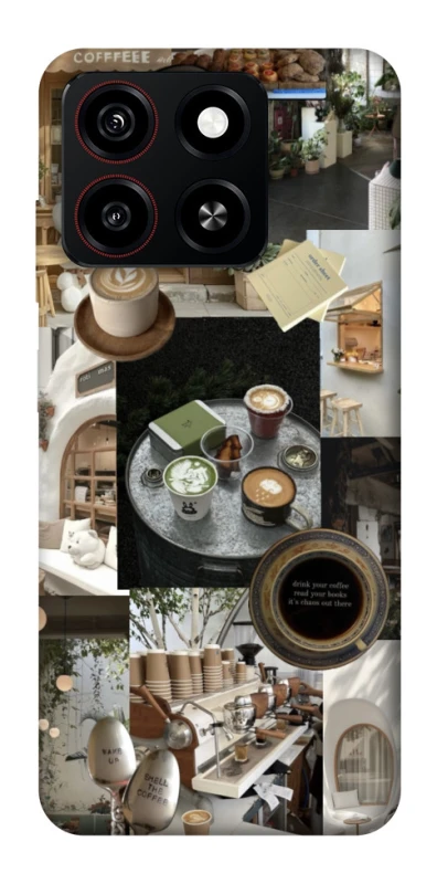 Чохол на ZTE Blade A35 4G Coffee collage ver.4 фото 1 з 1