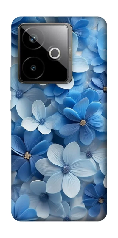 Чехол на Realme GT 7T Синие цветы фото 1 из 1