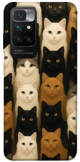 Чехол на Xiaomi Redmi 10 Colorful Cat Collage фото 1 из 1