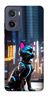 Чехол на Motorola Moto E15 Cyber cat фото 1 из 1