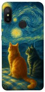 Чохол на Xiaomi Mi A2 Lite / Xiaomi Redmi 6 Pro Cats under the stars фото 1 з 1