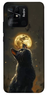 Чехол на Xiaomi Redmi 10C Кот под луной v2 фото 1 из 1