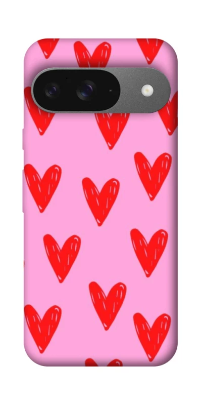 Чехол на Google Pixel 10 Red hearts 2 фото 1 из 1