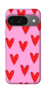 Чехол на Google Pixel 10 Red hearts 2 фото 1 из 1