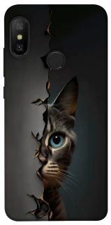 Чохол на Xiaomi Mi A2 Lite / Xiaomi Redmi 6 Pro Кіт-підглядач v2 фото 1 з 1