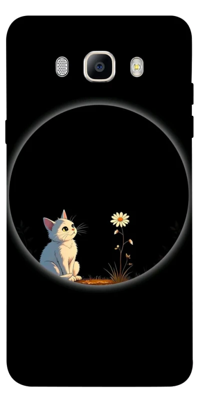 Чохол на Samsung J710F Galaxy J7 (2016) Cat and flower фото 1 з 1