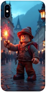 Чохол на Apple iPhone X (5.8") Roblox Fire Logo Blue Flames фото 1 з 1