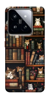 Чохол на Xiaomi 14 Pro Cats & Books фото 1 з 1