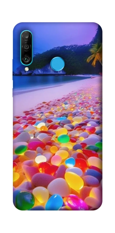 Чехол на Huawei P30 lite Светящиеся камни на берегу фото 1 из 1