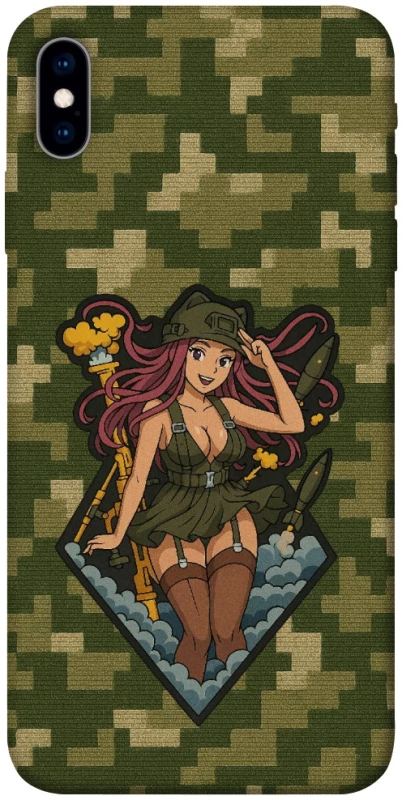 Чохол на Apple iPhone X (5.8") Military Waifu фото 1 з 1