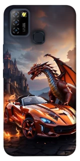 Чехол на Infinix Hot 10 Lite Сar and dragon фото 1 из 1
